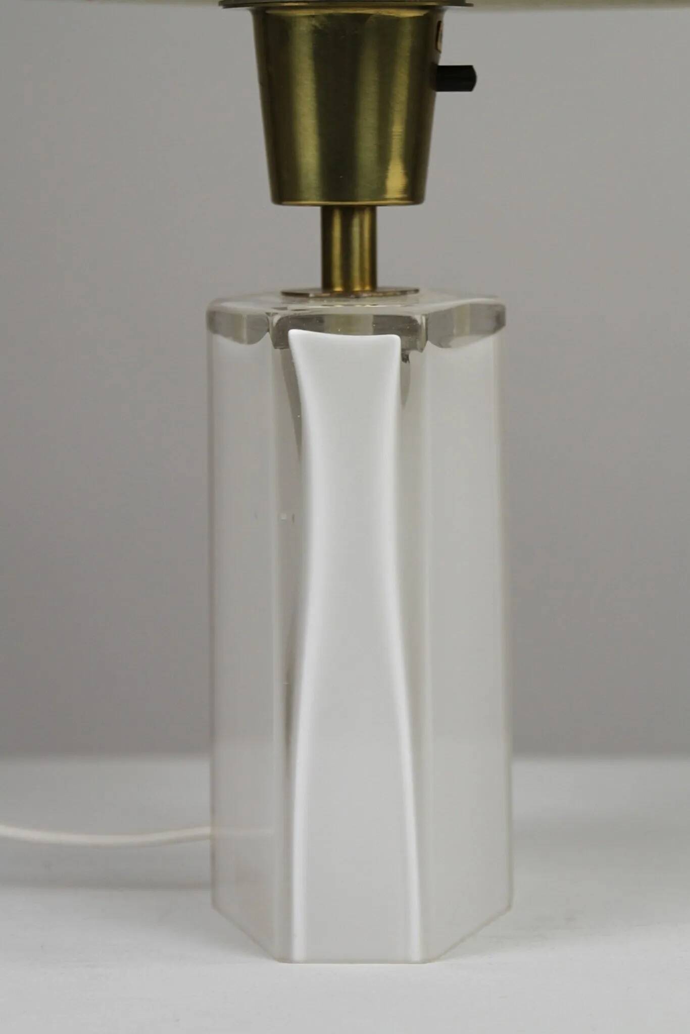Opaline Glass Table Lamp – Flygsfors, Sweden — Late 1960s / Early 1970s