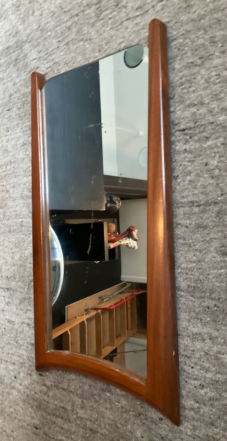 Scandinavian teak mirror from the 1960s