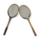 Lot of two wooden tennis rackets Florence de Courtie et Revenge