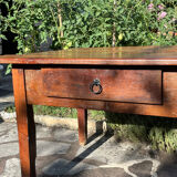 Antique farmhouse table in solid oak, 1900
