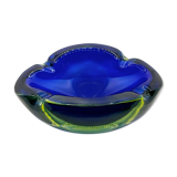Empty poche glass sommerso de Murano Bleu