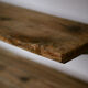 Metal and wood wall shelf