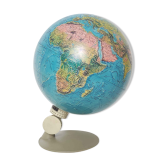 Vintage globe luminous world map Scan Globe Denmark 1973