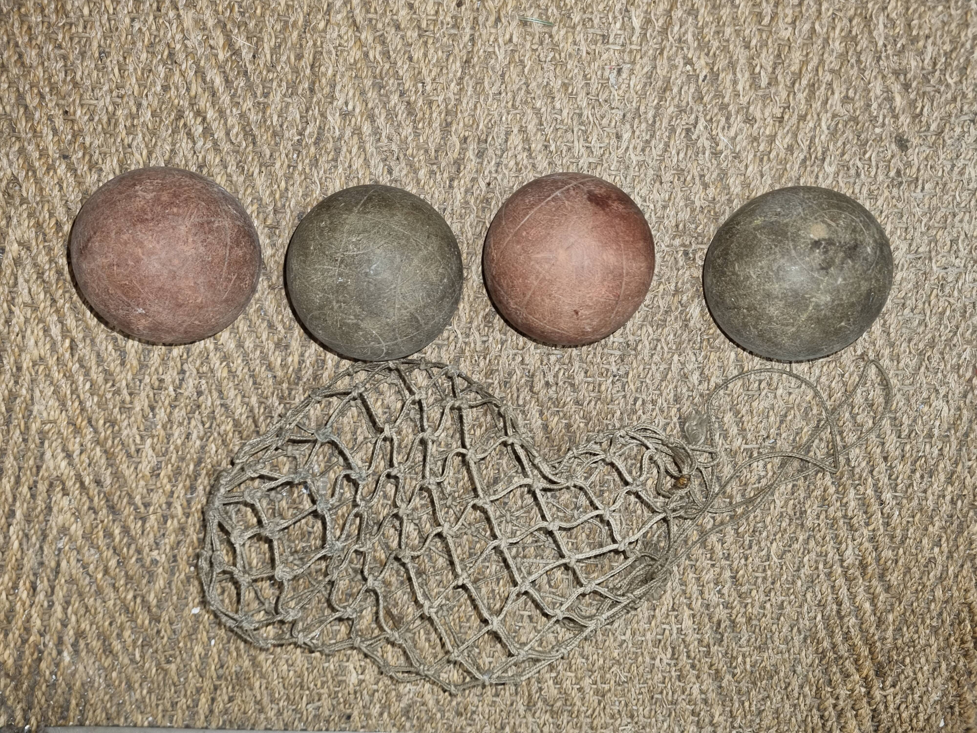 Wooden petanque balls, mid-twentieth