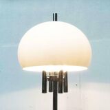 Italian space-style floor lamp from the 1960s with a stone base.