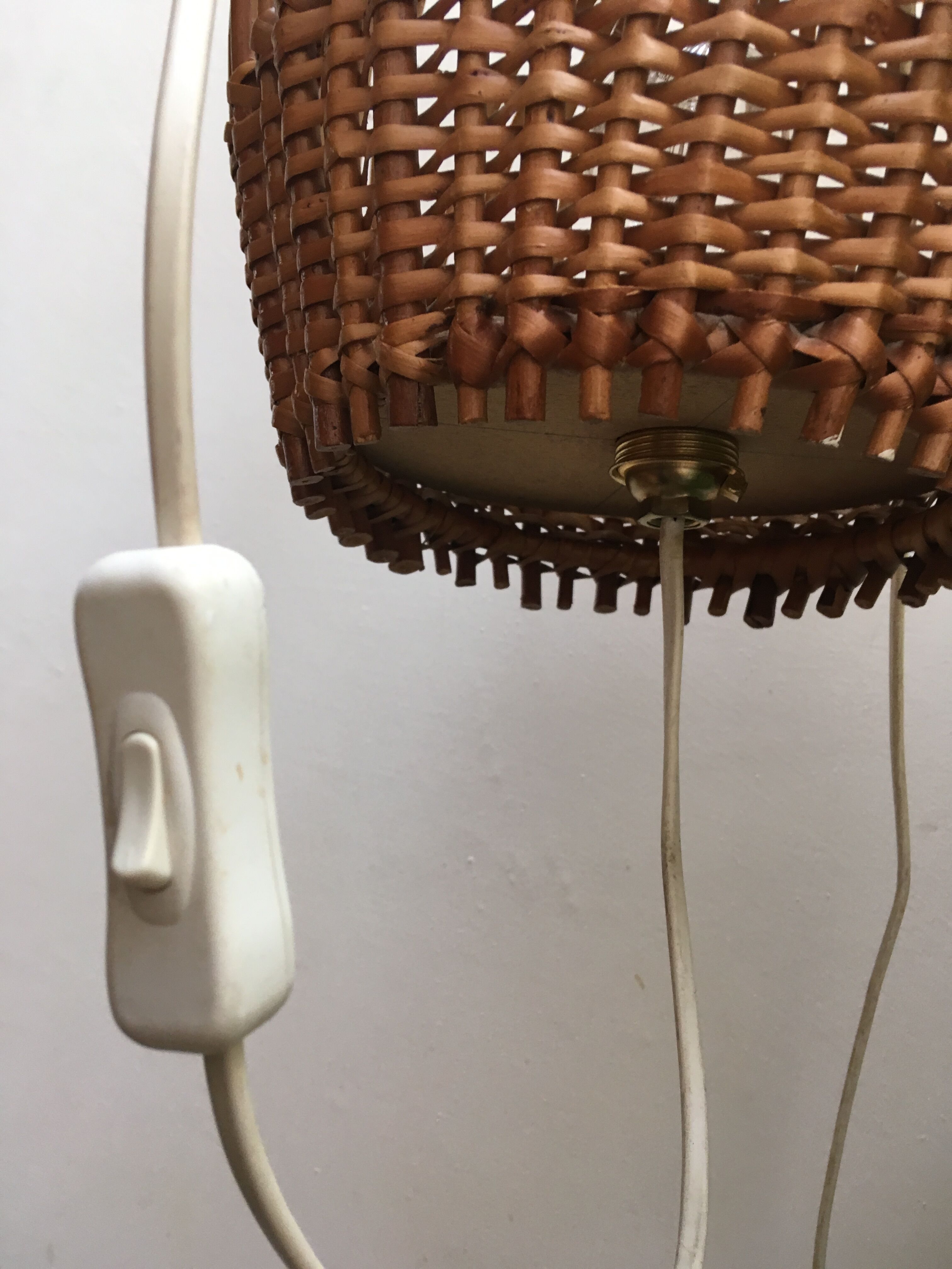 Vintage rattan lamp