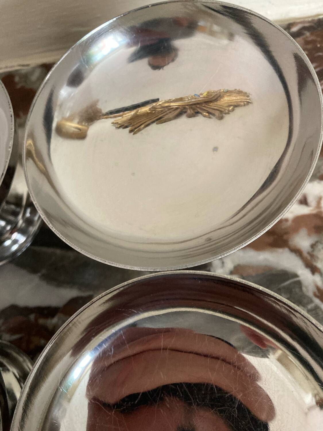 6 stainless steel ice cream bowls