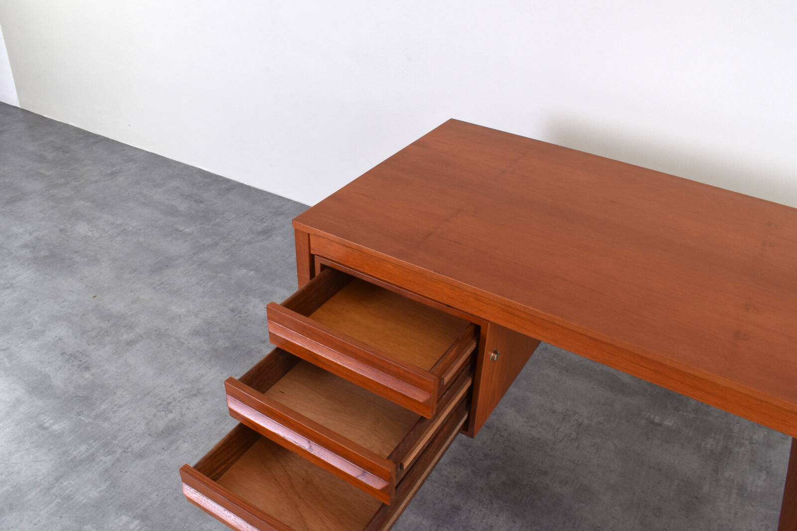 Mid-Century Teak Executive Desk by Torbjørn Afdal for Bruksbo, 1960s.