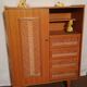 Vintage rattan wardrobe
