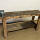 Old wooden craft workbench