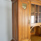 Art Nouveau oak buffet and dinanderie panels, circa 1910