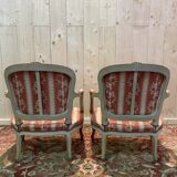 Paire de fauteuils cabriolets style Louis XV