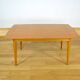 Vintage 1960s light oak table & compass legs