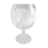 Vase en verre transparent decoré