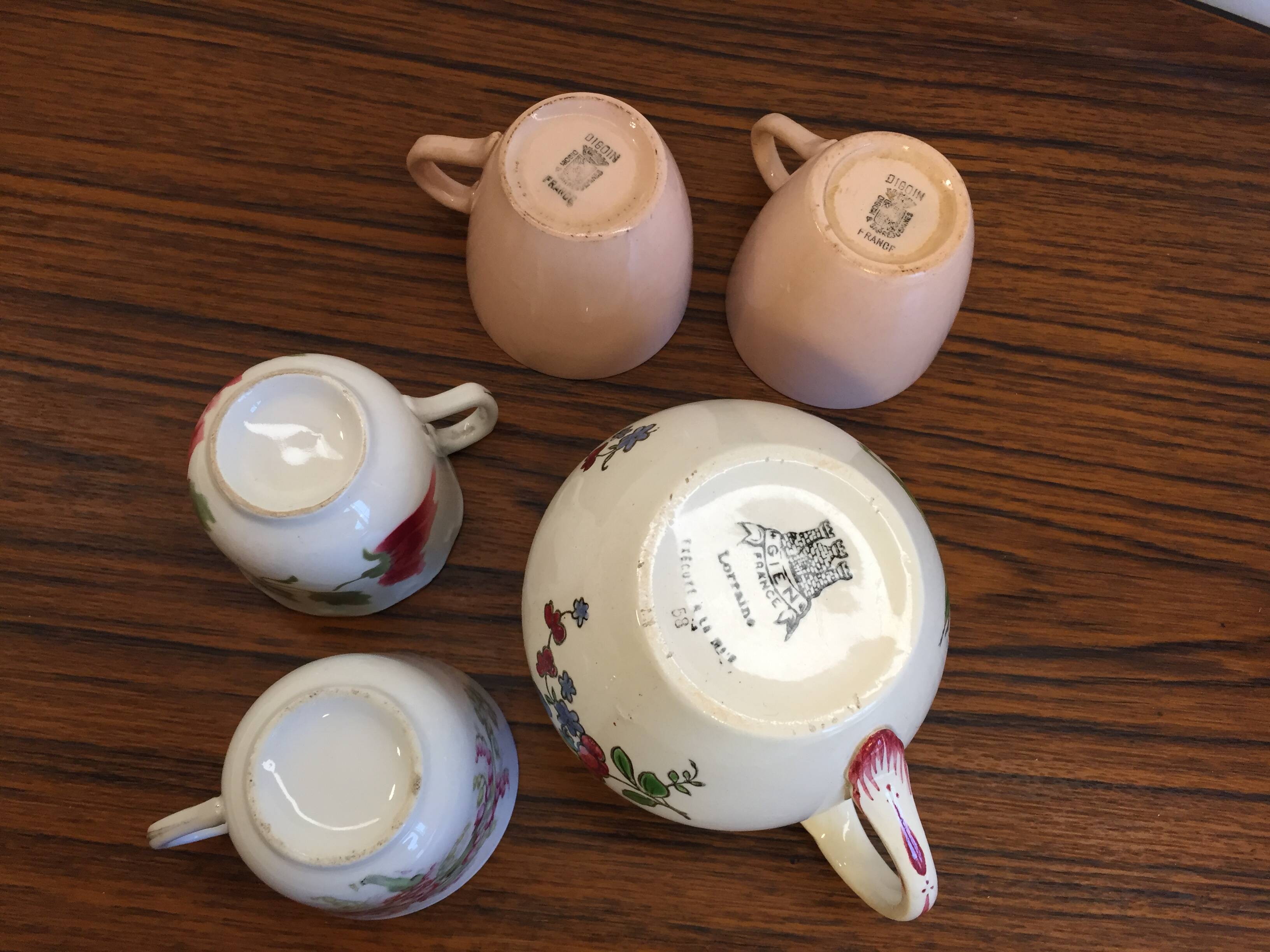 Gien coffee service from the 1930s