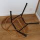 Children's rattan armchair with metal base 1950