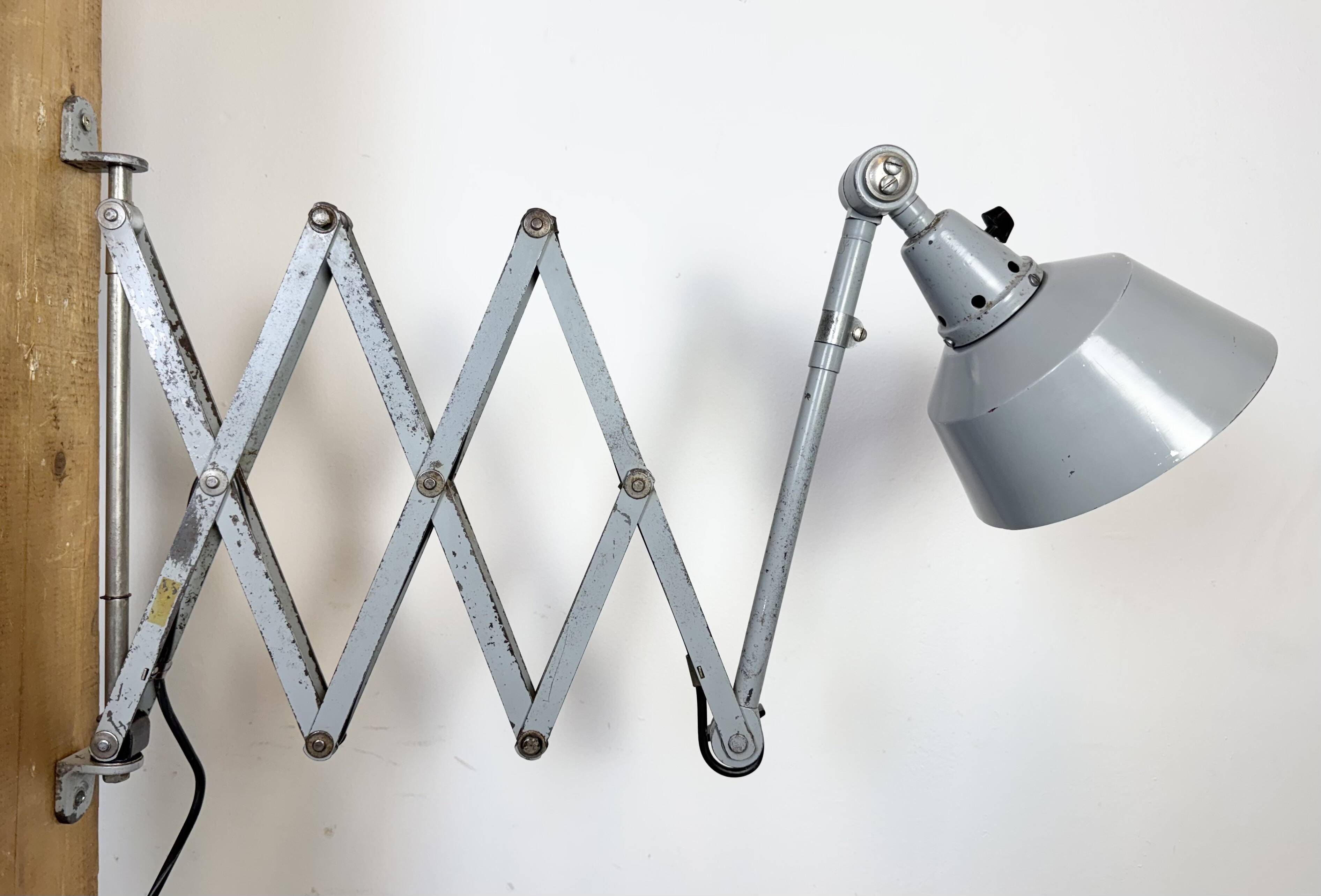Industrial Scissor Wall Lamp by Curt Fischer for Midgard, 1930s