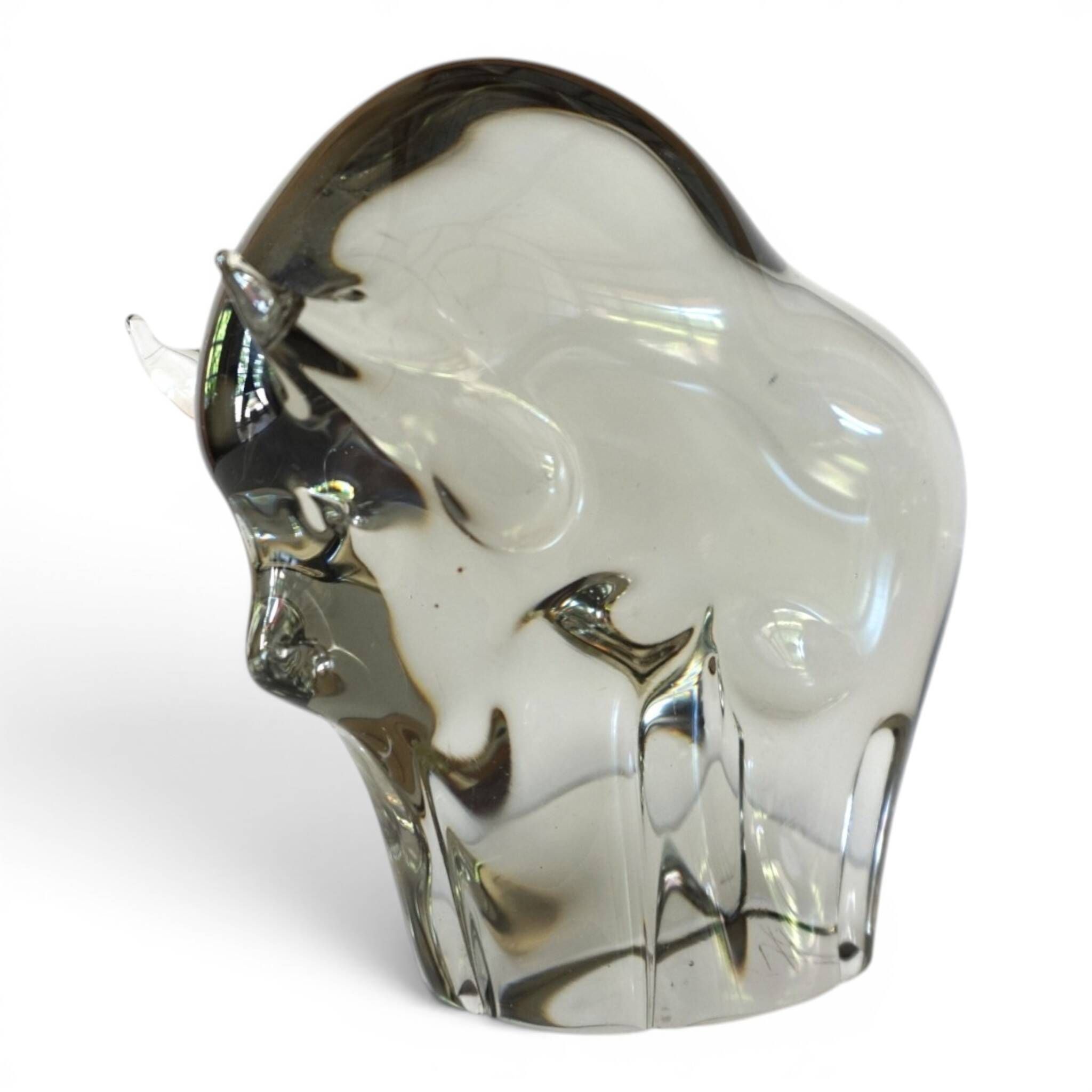 Livio Seguso Murano Bull Glass Sculpture, 1970