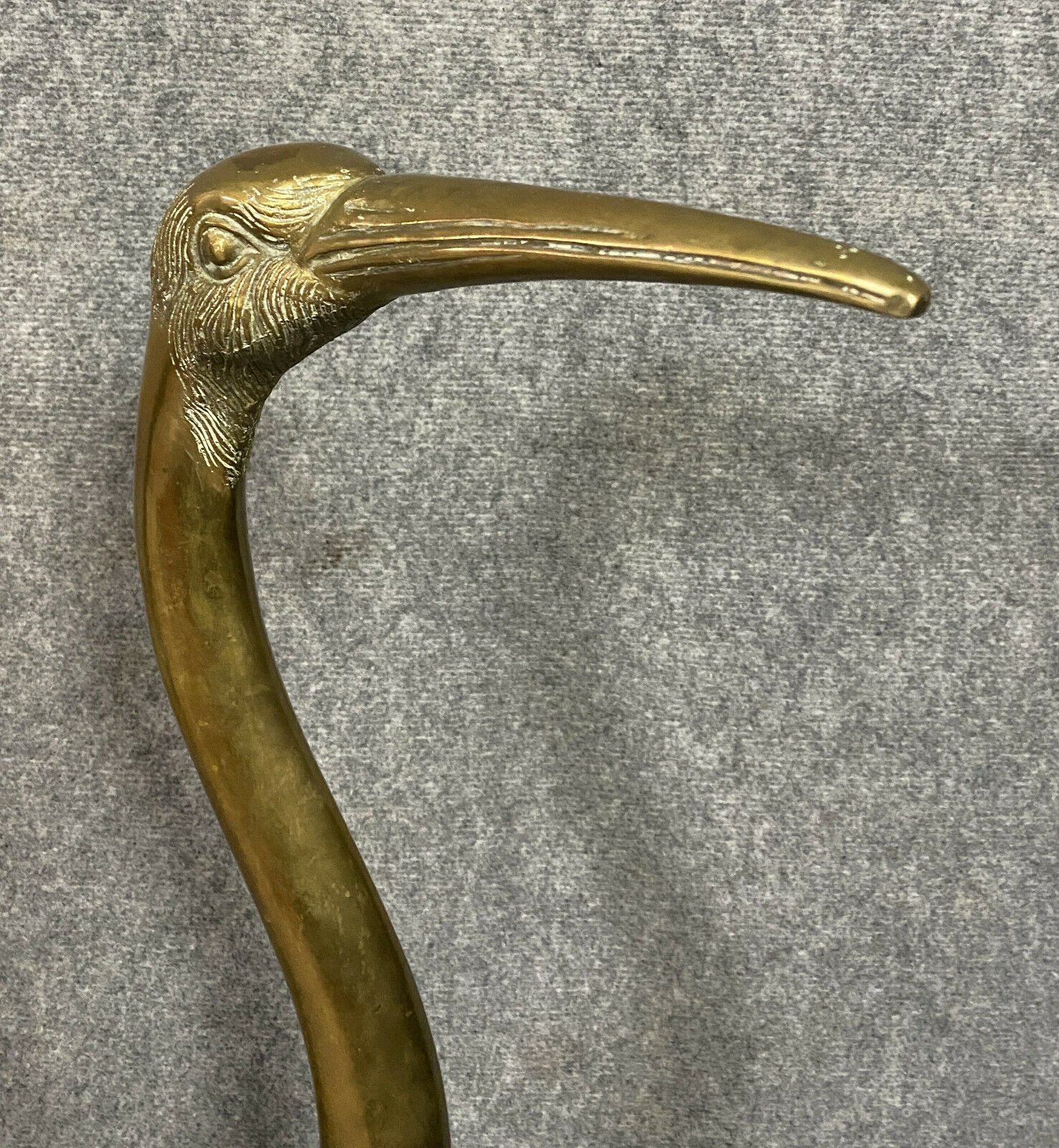 Pair of high-quality golden bronze herons statues