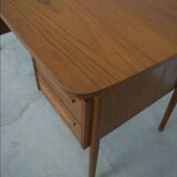 Danish Teak Desk By Gunnar Nielsen For Tibergaarden.