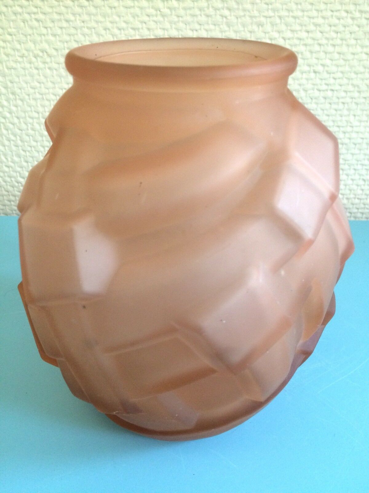 Art Deco Vase Relief In Molded Glass