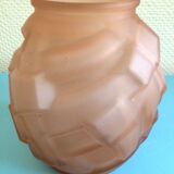 Art Deco Vase Relief In Molded Glass