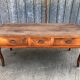 Antique solid cherry farmhouse table with 3 drawers and 2 pulls