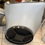 Mantis leather lounge chair ottoman footrest Gerard Van Den Berg 1970