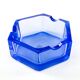 Art Deco ashtray, blue crystal, Bohemia Moser, Czechoslovakia, 1930s