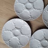 La Redoute x Selency set of 6 white oyster plates