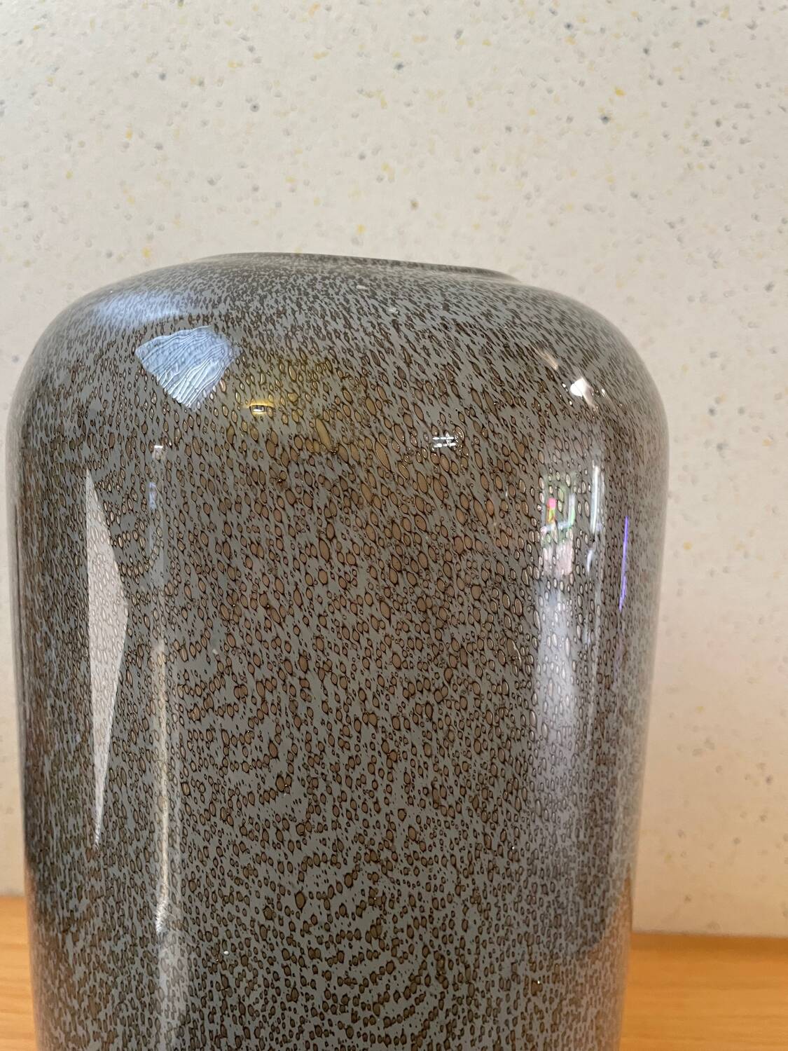 Mouth blown Murano glass vase