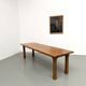 XL brutalist dining table in solid oak