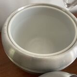 PEAR IN ALUMINUM BRUSH ICE BUCKET MADE IN ITALY AROUND 1970