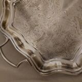 Large english silver metal tray