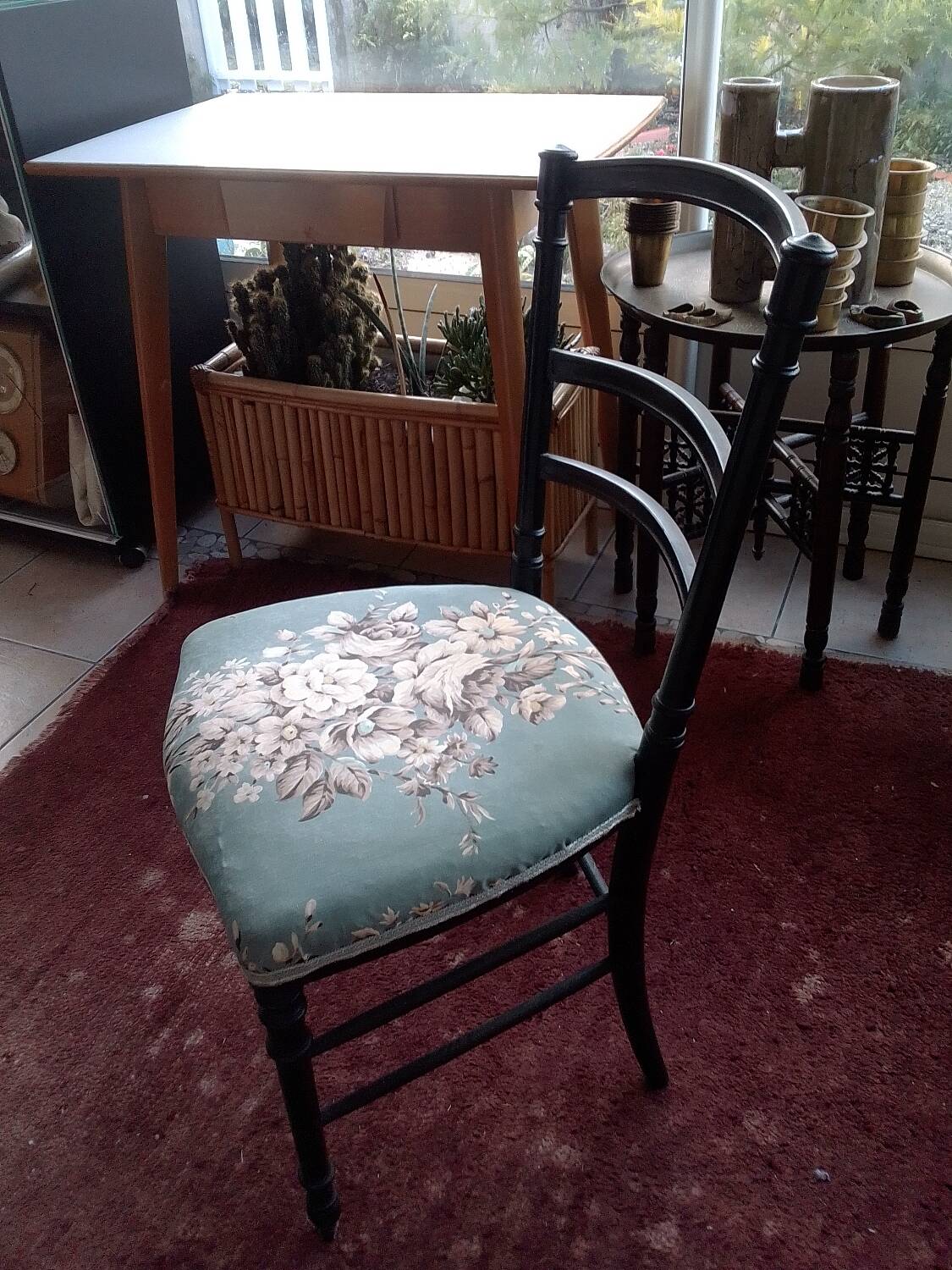 Napoleon III chair in blackened wood