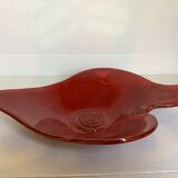Fruit basket cup spiral pattern red terracotta