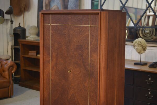 Armoire Art Déco en acajou mobilier d’art signé A. Bicchierini 1940’s
