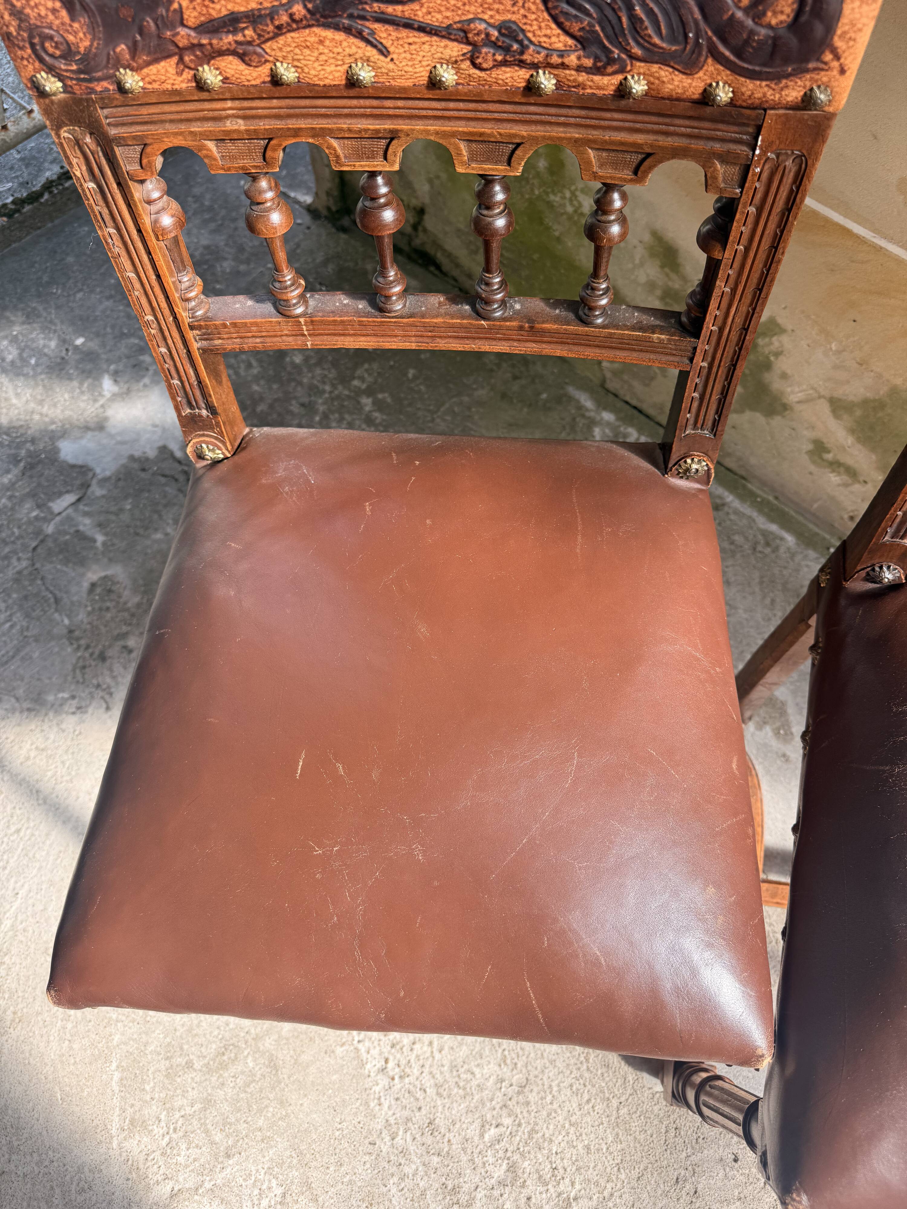 Pair of Neo-Renaissance chairs, France circa 1880