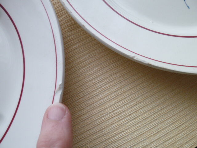 Set of 6 flat plates St Amand Céranord Yolande model
