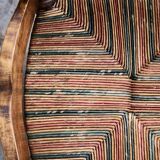 Pair of turned wooden spool armchairs, mid-20th century, France