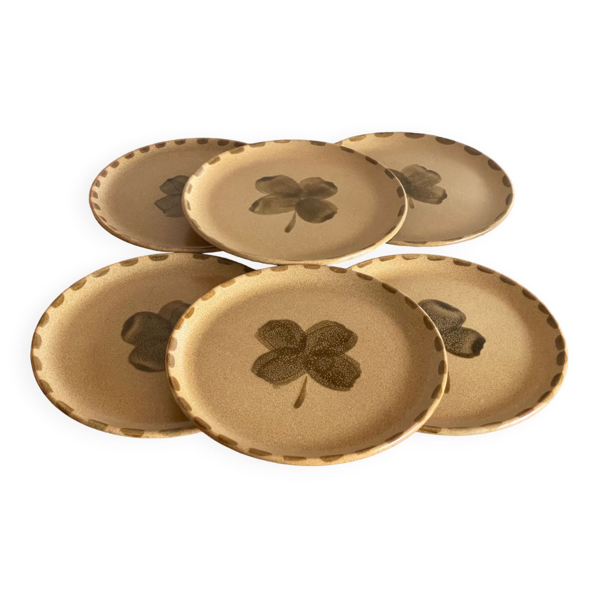 Sarreguemines clover dessert plates