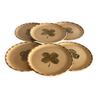 Sarreguemines clover dessert plates