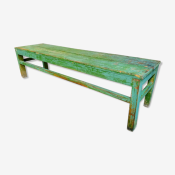 Banc en bois vert