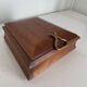 Distributeur cigares cigarettes vintage 1960 bois doré - 20 x 19 cm