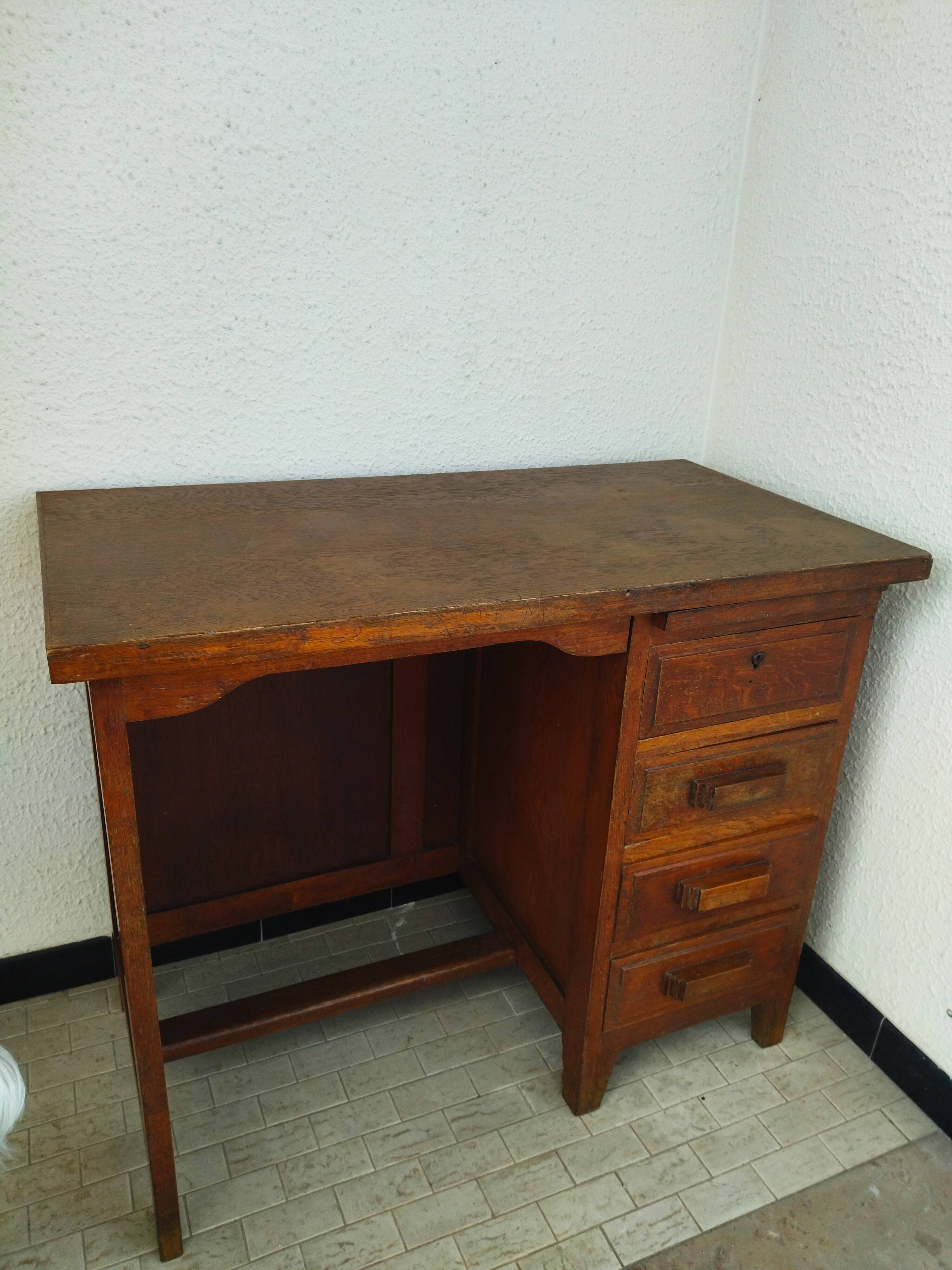 Oak desk, vintage