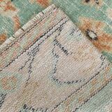 3x10 Light Green & Cream Antique Vintage Runner Rug, 80x296Cm