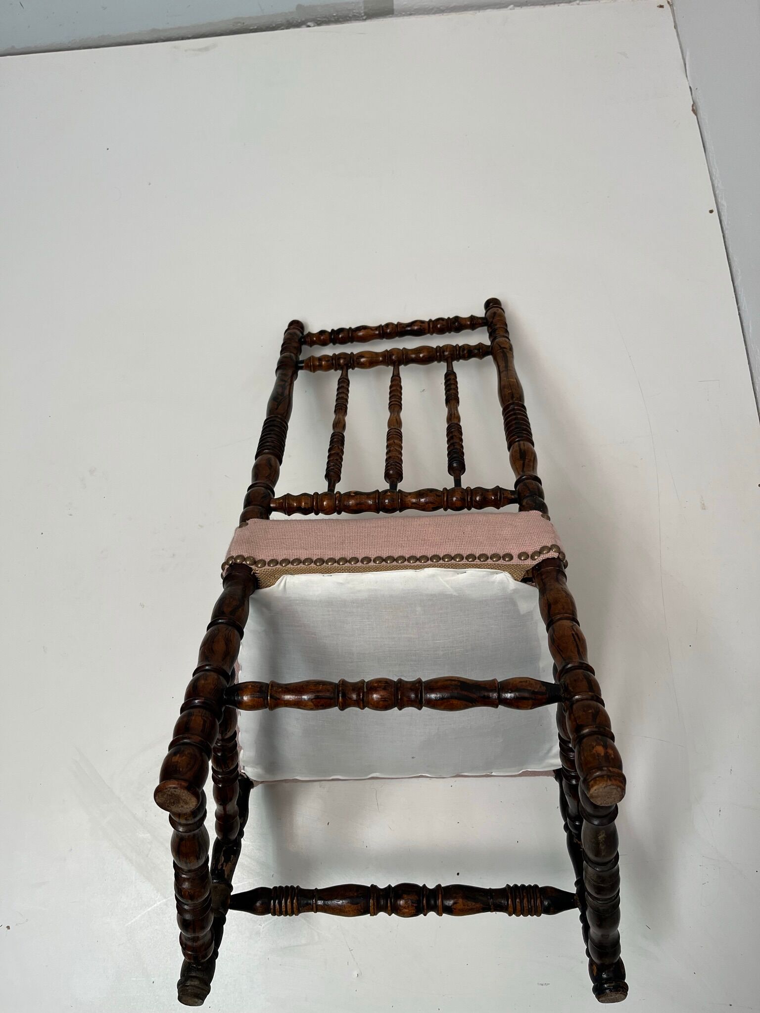 Children's chair Napoleon III wood turned vintage