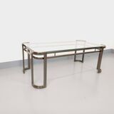 Morex vintage Italian rectangular coffee table in clear glass