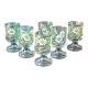 6 verres liqueur, décor fleurs vintage