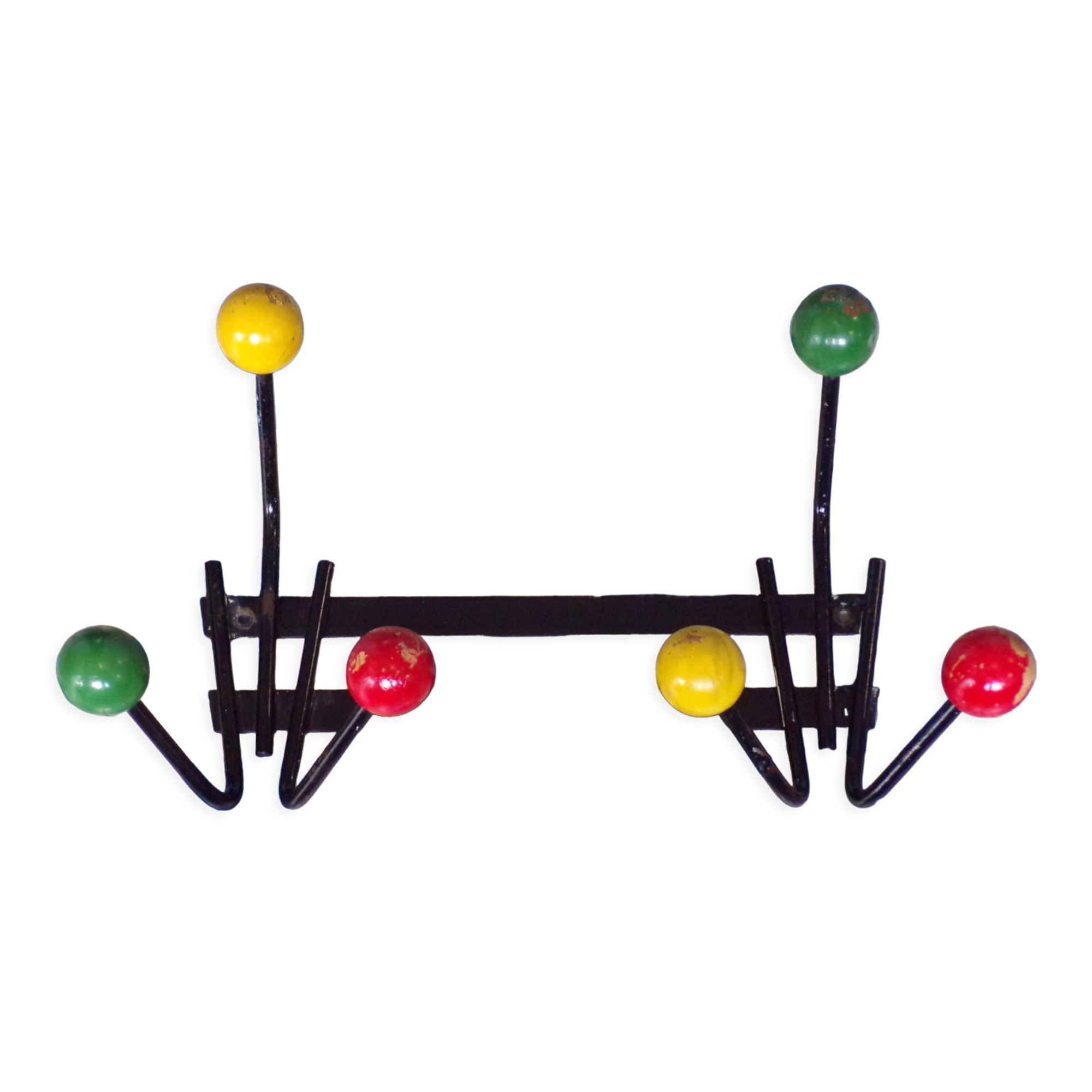 Vintage coat rack 6 balls